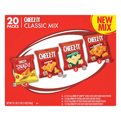 Cheez It, Snacks, Classic Mix, 20 count