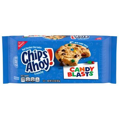 Chips Ahoy!, Chocolate Chip Cookies, Candy Blasts, Crunchy 12.4 oz