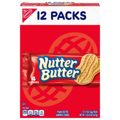 Nutter Butter, Sandwich Cookies, Peanut Butter 12 count