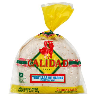 Calidad, Tortillas, Flour, Soft Taco 24 count
