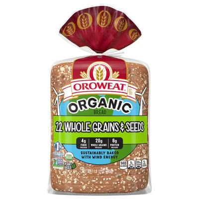 Oroweat, Bread, Organic, 22 Whole Grains & Seeds 27 oz