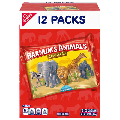 Barnum's Animals, Crackers, Mini, Barnum's Animal 12 count