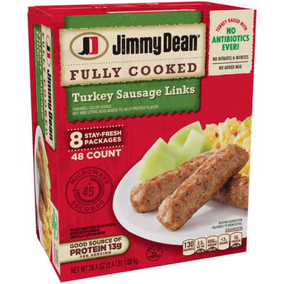 Jimmy Dean Fully Cooked Turkey Links 38.4 oz