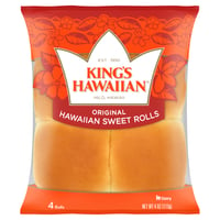 King's Hawaiian, Hawaiian Sweet Rolls, Original 4 count