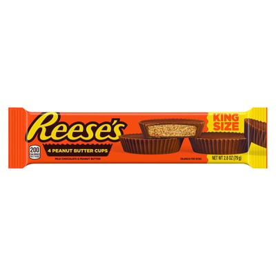 Reese's, Peanut Butter Cups, Milk Chocolate & Peanut Butter, King Size 4 count