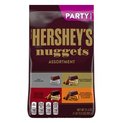 Hershey's, Milk Chocolate, Nuggets, Party Pack 31.5 oz