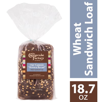 The Cheesecake Factory, Wheat Sandwich Loaf, Brown Bread 18.7 oz