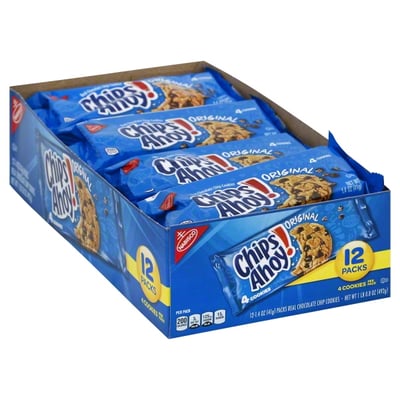 Chips Ahoy Cookies, Real Chocolate Chip 12 count