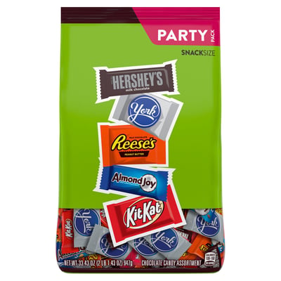 Hershey's, Chocolate Candy, Assortment, Snack Size, Party Pack 33.43 oz