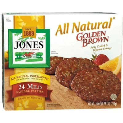Jones Mild Sausage Patties 28 oz