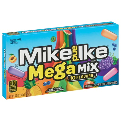 Mike and Ike, Candy, Mega Mix, 10 Flavors 5 oz
