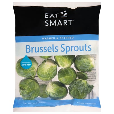 Eat Smart, Brussels Sprouts, Washed & Prepped 12 oz