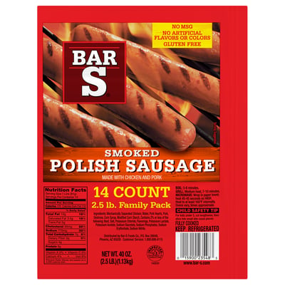 Bar S, Smoked Polish Sausage 40 oz