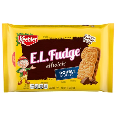 Keebler, E.L. Fudge - Cookies, Elfwich, Double Stuffed 12 oz