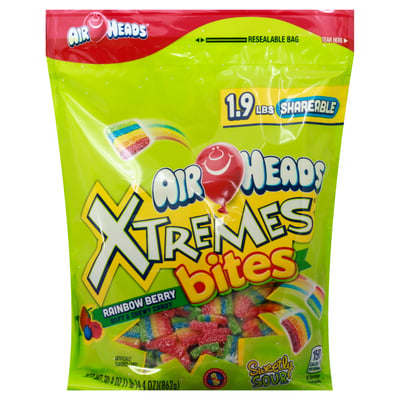 Airheads, Xtremes Bites - Candy, Soft & Chewy, Rainbow Berry 30.4 oz