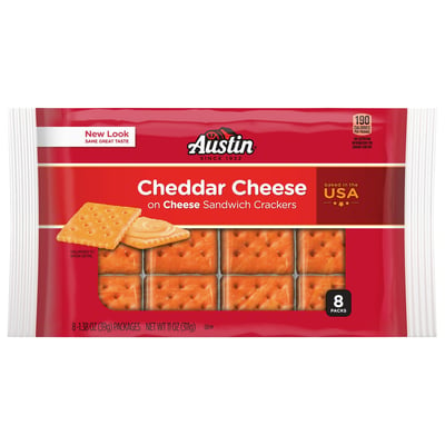 Austin, Cheese Sandwich Crackers, Cheddar 8 count
