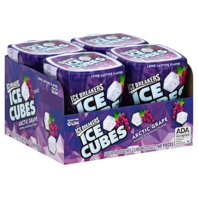 Ice Breakers, Ice Cubes - Gum, Sugar Free, Arctic Grape 4 count