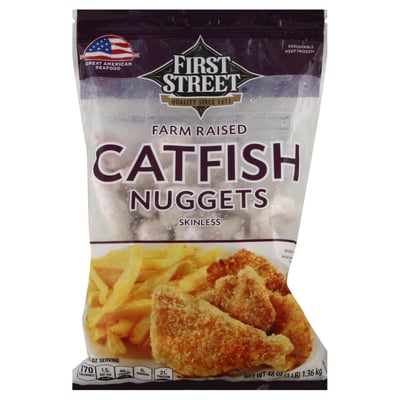 First Street, Catfish, Farm Raised, Nuggets 48 oz
