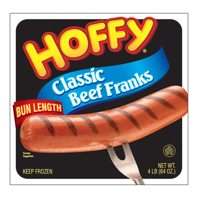 Hoffy Classic Bun Length Beef Franks 64 oz
