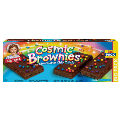 Little Debbie, Brownies, with Chocolate Chip Candy, Cosmic, Big Pack 12 count