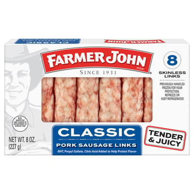 Farmer John, Pork Sausage Links, Classic 8 count