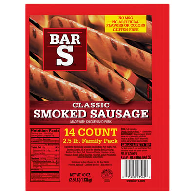Bar S Smoked Sausage 40 oz