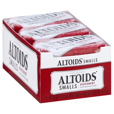 Altoids, Mint Tins, Sugarfree, Peppermint, Smalls 9 count