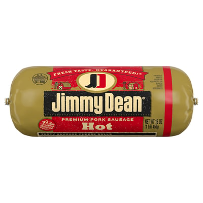 JIMMY DEAN, Premium Pork Hot Sausage Roll 16 oz