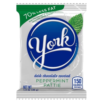 York, Peppermint Pattie, Dark Chocolate Covered 1.4 oz
