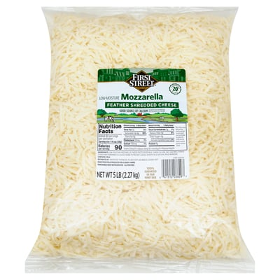 First Street Low-Moisture Mozzarella Feather Shredded Cheese 5 lb