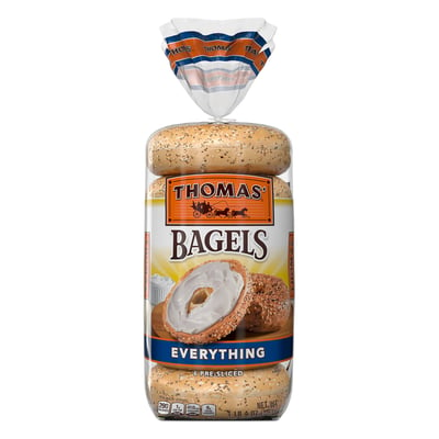 Thomas', Bagels, Pre-Sliced, Everything 6 count