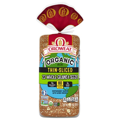Oroweat Thin-Sliced Organic 22 Grains & Seeds Bread 1 lb