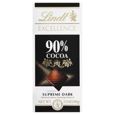 Lindt, Excellence - Dark Chocolate, Supreme Dark, 90% Cocoa 3.5 oz