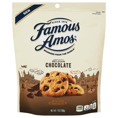 Famous Amos, Cookies, Belgian Chocolate, Bite Size 7 oz