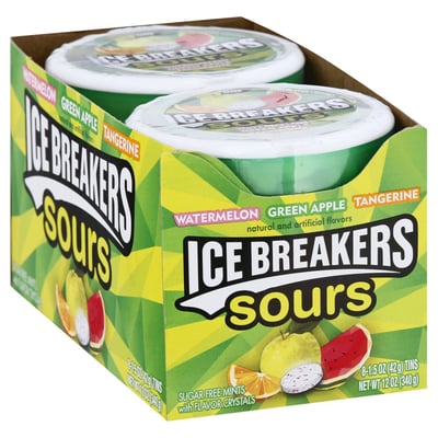 Ice Breakers Green Apple Watermelon Tangerine Sugar Free Mints 8 count