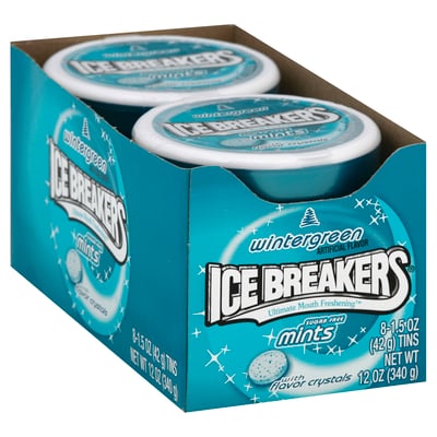 Ice Breakers Wintergreen Flavour Crystals Sugar Free Mints 8 count