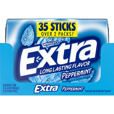 Extra, Gum, Sugar Free, Peppermint 6 count